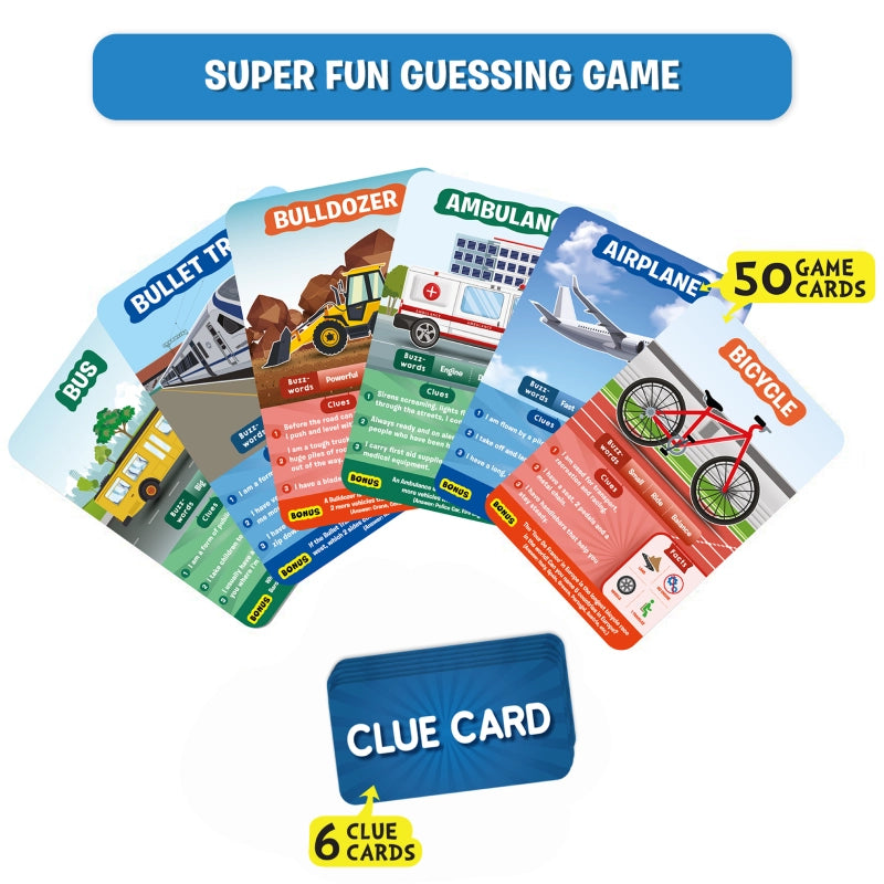 Guess in 10: Things That Go! | Trivia card game (ages 6+)