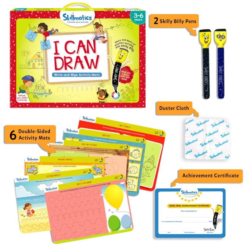 I Can Draw | Reusable Activity Mats (ages 3-6)
