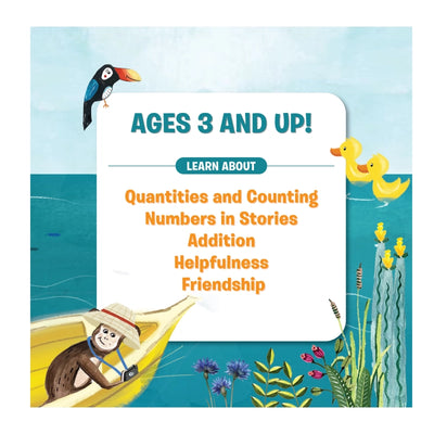 Educational storybook for children ages 3+ focusing on counting numbers and friendship