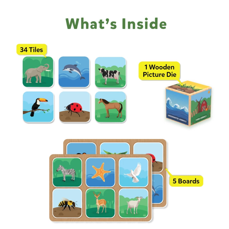 Memory Match Board Game: Animal Planet (ages 3-7)
