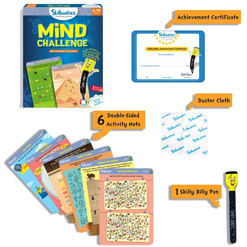 Mind Challenge | Reusable Activity Mats (ages 6+)