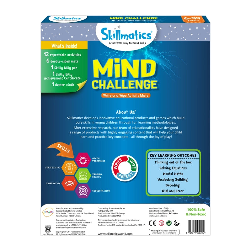 Mind Challenge | Reusable Activity Mats (ages 6+)