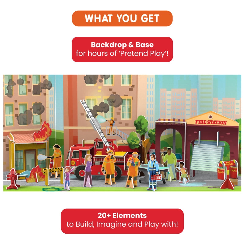 My World: Firefighters to the Rescue | STEM Building Toy (ages 3-7)