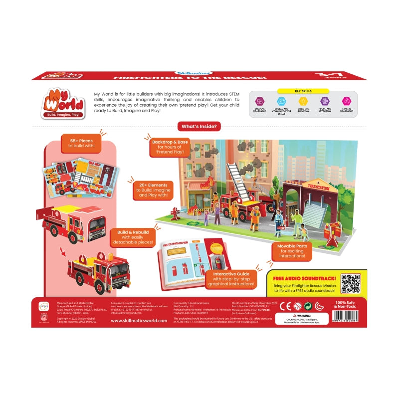 My World: Firefighters to the Rescue | STEM Building Toy (ages 3-7)