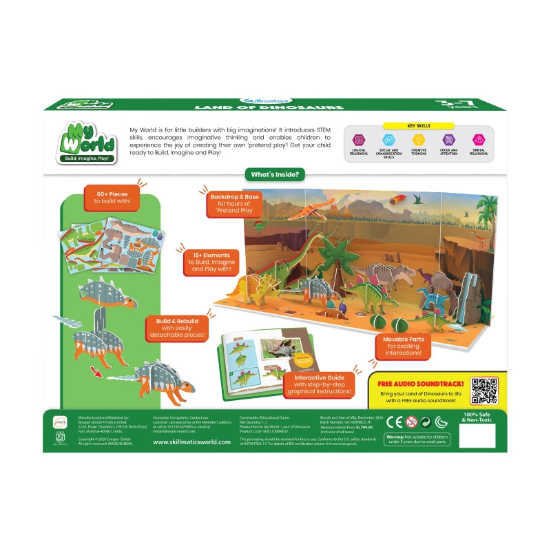 My World: Land of Dinosaurs | STEM Building Toy (ages 3-7)