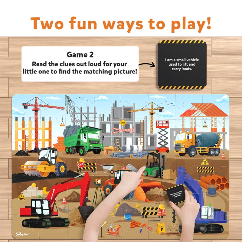Piece & Play: Construction Site | Floor Puzzle & Game (ages 3-7)
