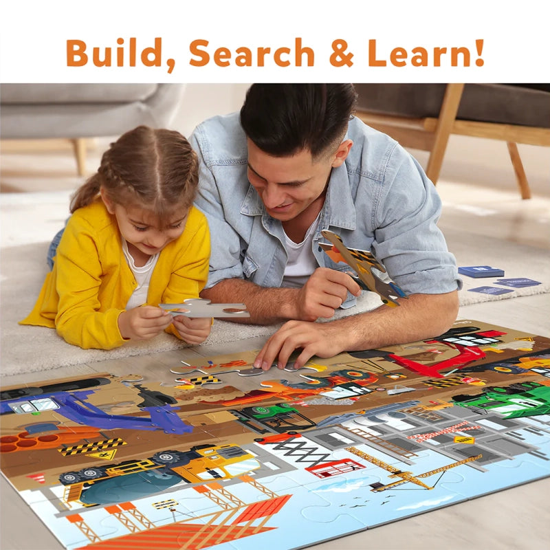 Piece & Play: Construction Site | Floor Puzzle & Game (ages 3-7)