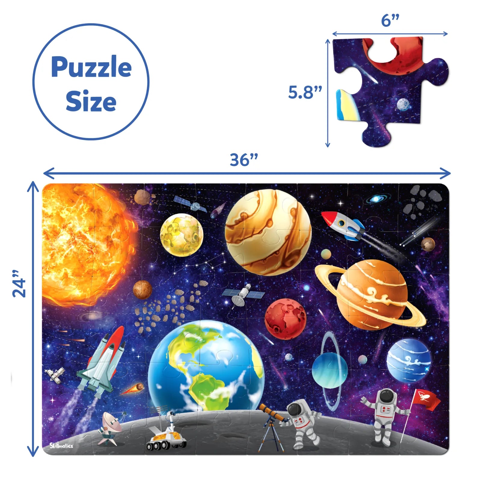 Piece & Play: Up In Space | Floor Puzzle & Game (ages 3-7)