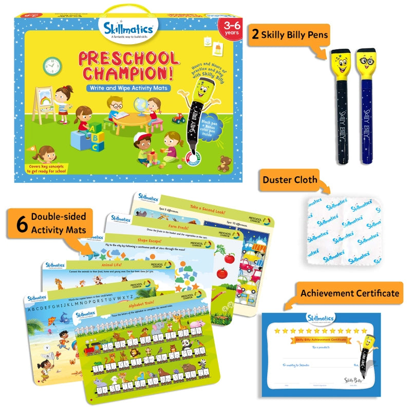 Preschool Champion | Reusable Activity Mats (ages 3-6)