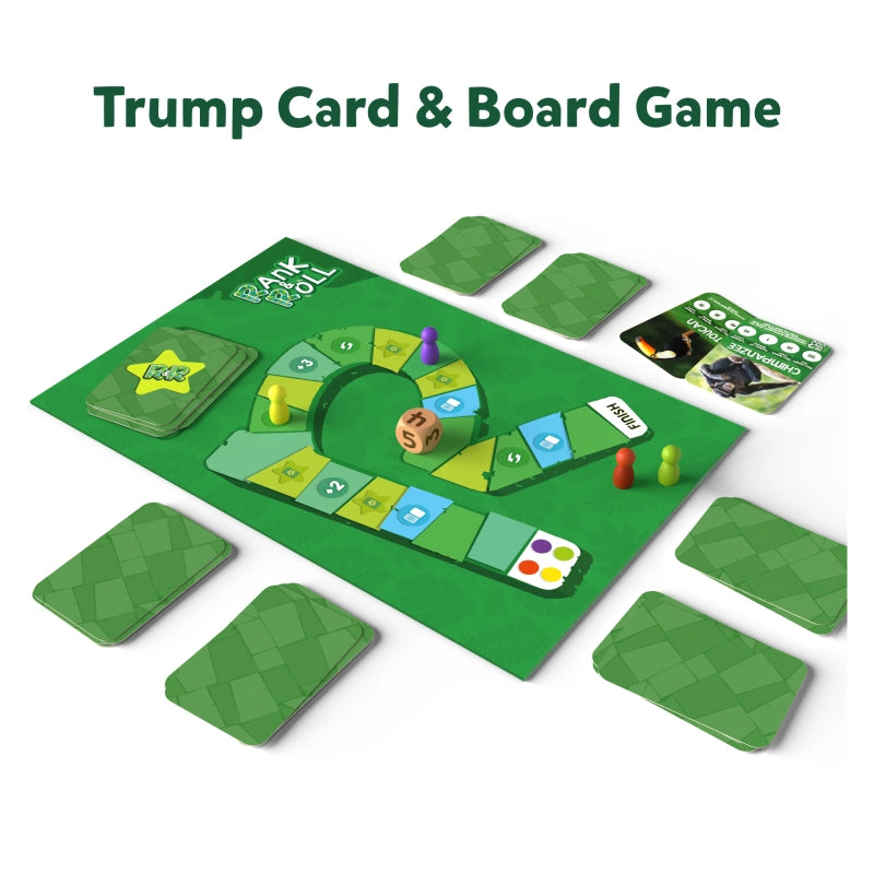 Rank & Roll: Amazing Animals | Trump card & board Game (ages 8+)