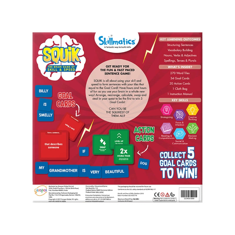 SQUIK – Sentence Edition | Exciting Strategy Game (ages 6+)
