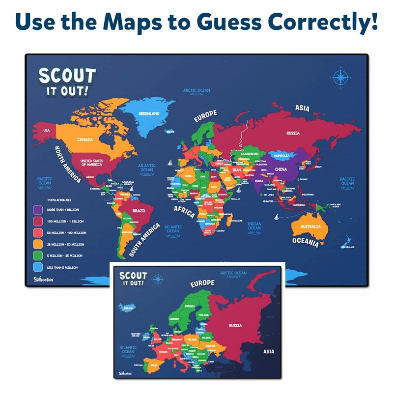 Scout it Out: Countries of The World | Trivia Board Game (ages 7+)