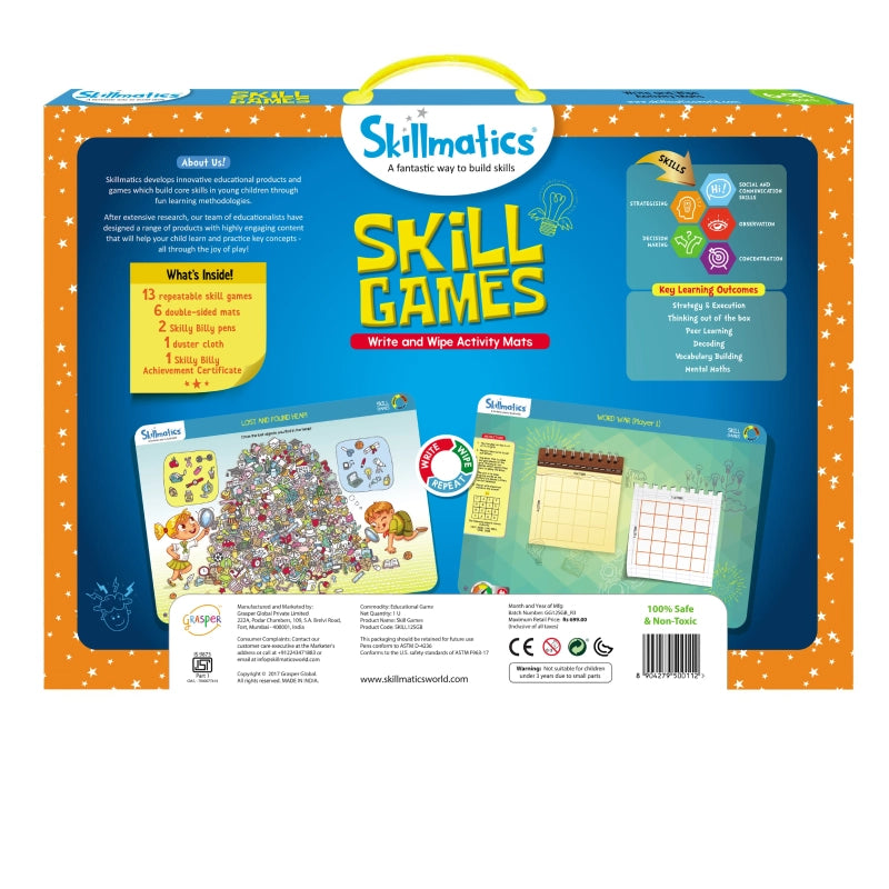 Skill Games | Reusable Activity Mats (ages 6+)