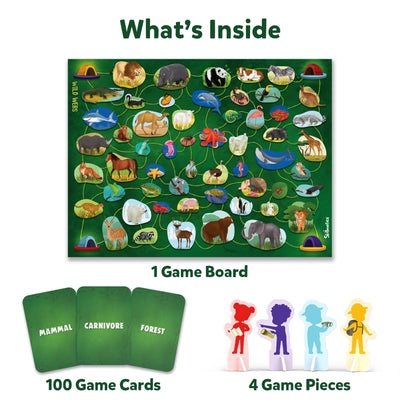 Wild Webs Animal Learning Board Game with game board cards and pieces for ages 6+